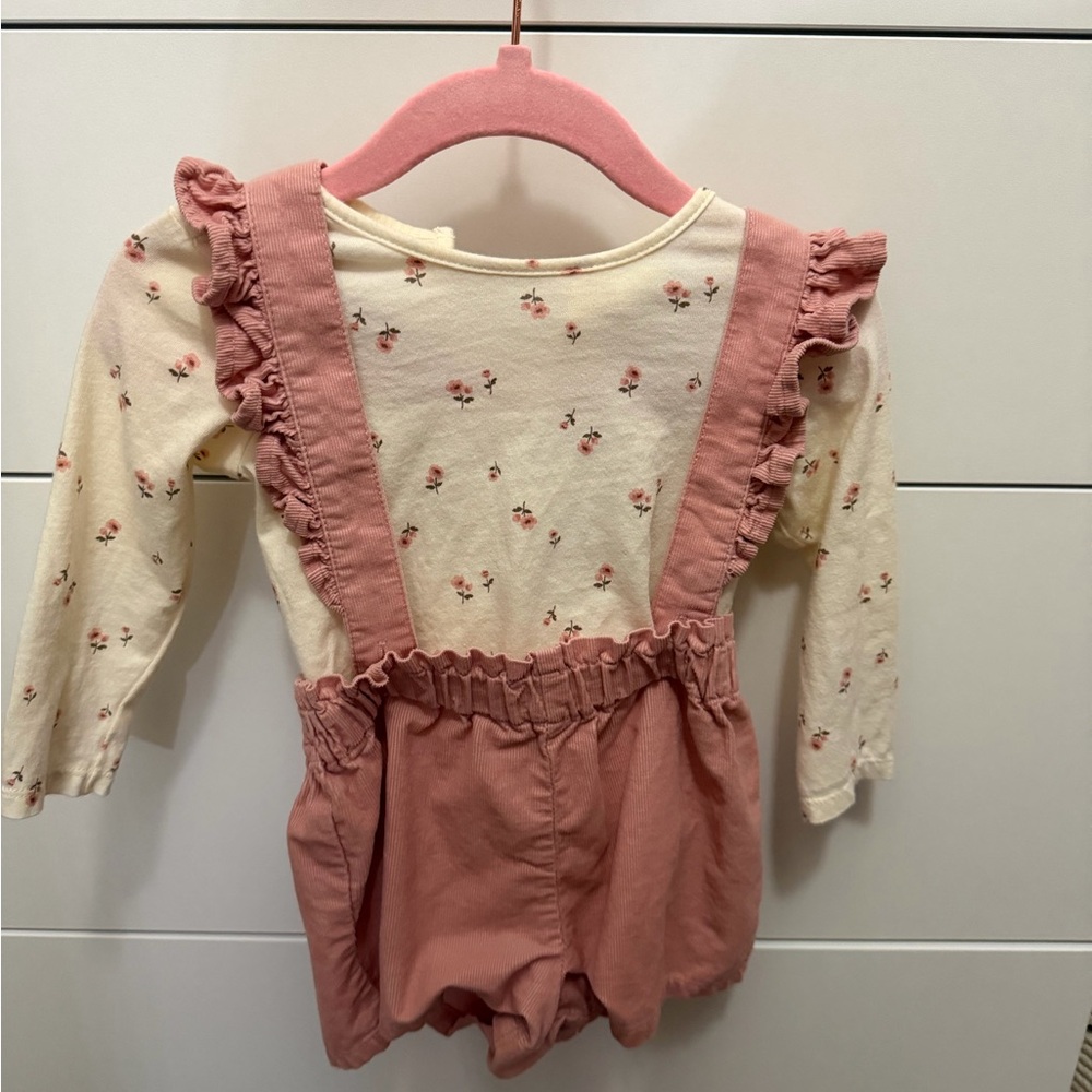 H&M Pink and Cream Baby Romper